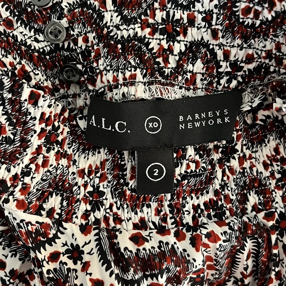 A.L.C. x Barney’s Renzo Paisley Pleated Dress - Picture 16 of 17